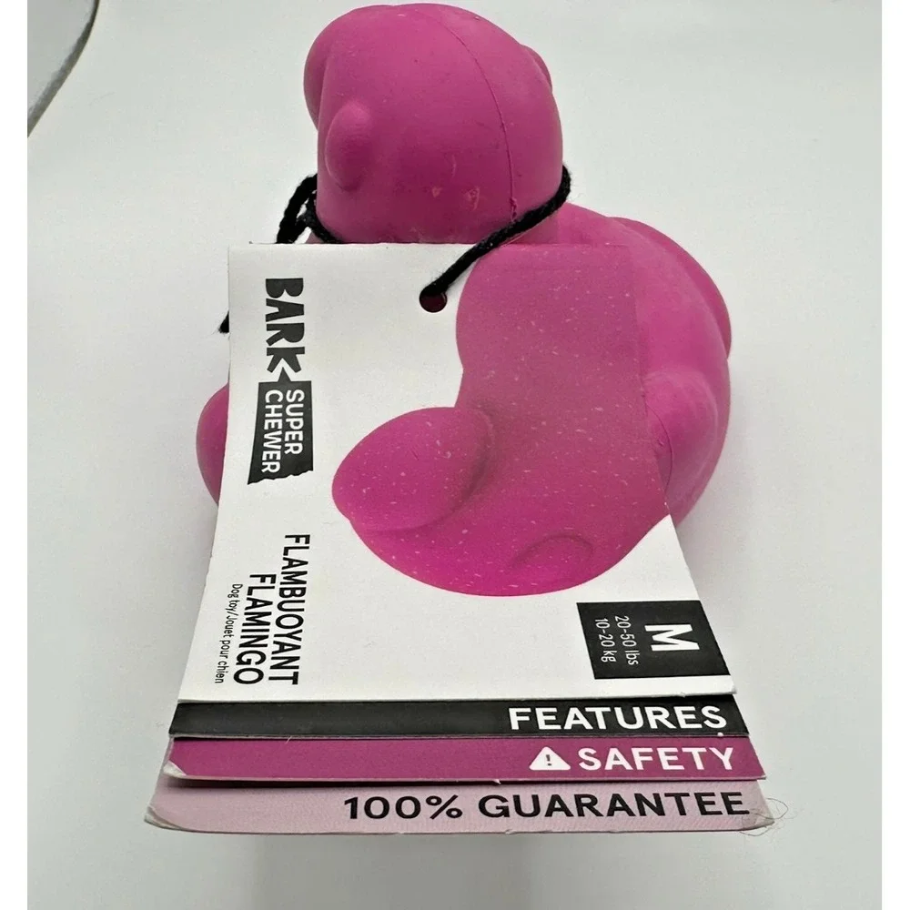 Bark Super Chewer M Flambuoyant Flamingo - Treat Dispensing, Dishwasher Safe